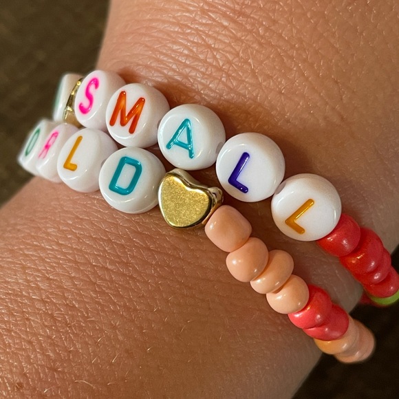 Its A Small World Disney inspired custom handmade bracelet stack set - Picture 5 of 5